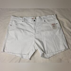 Levi's High Rise Jean Shorts. Plus Size 26W White Denim